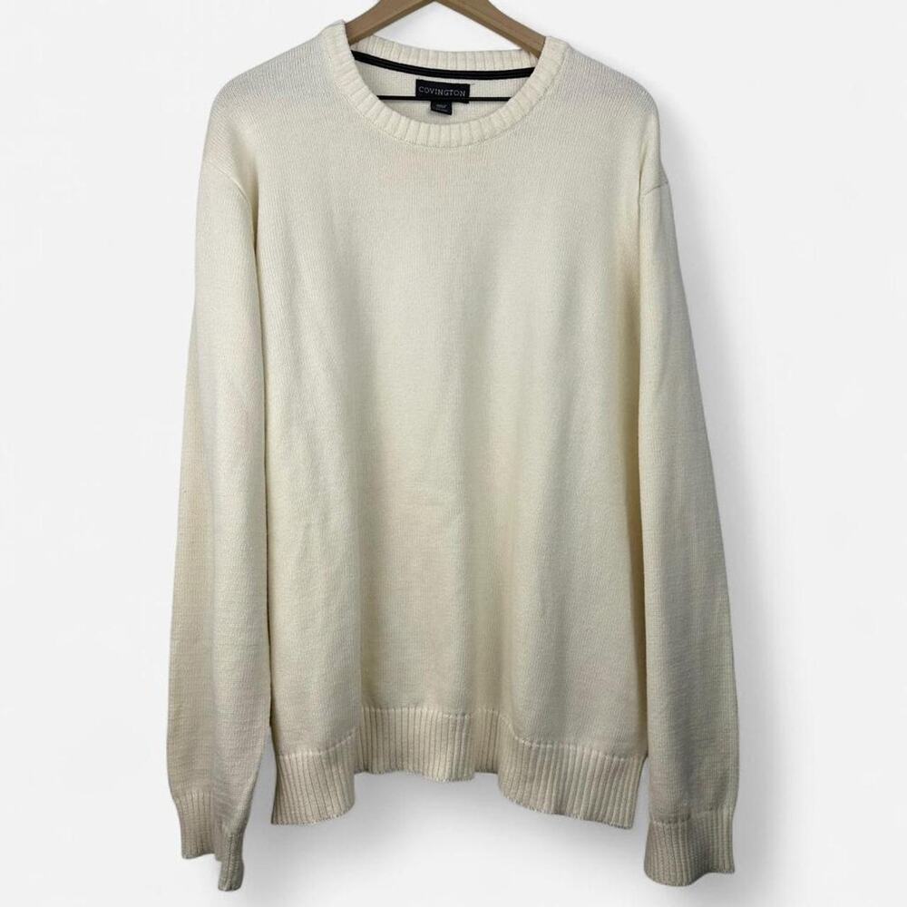 Covington cream knit crewneck sweater
